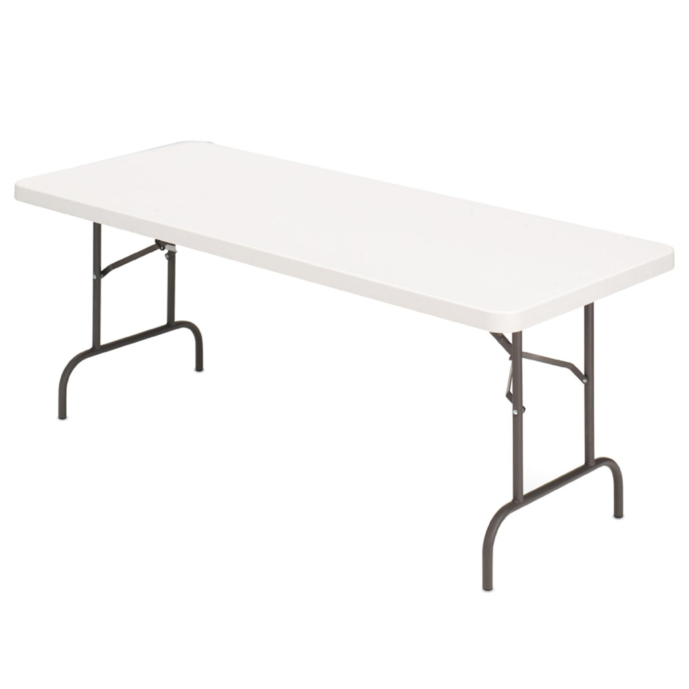 OFFICE DEPOT 81838 Realspace Molded Plastic Top Folding Table, 29inH x 96inW x 30inD, Gray Granite