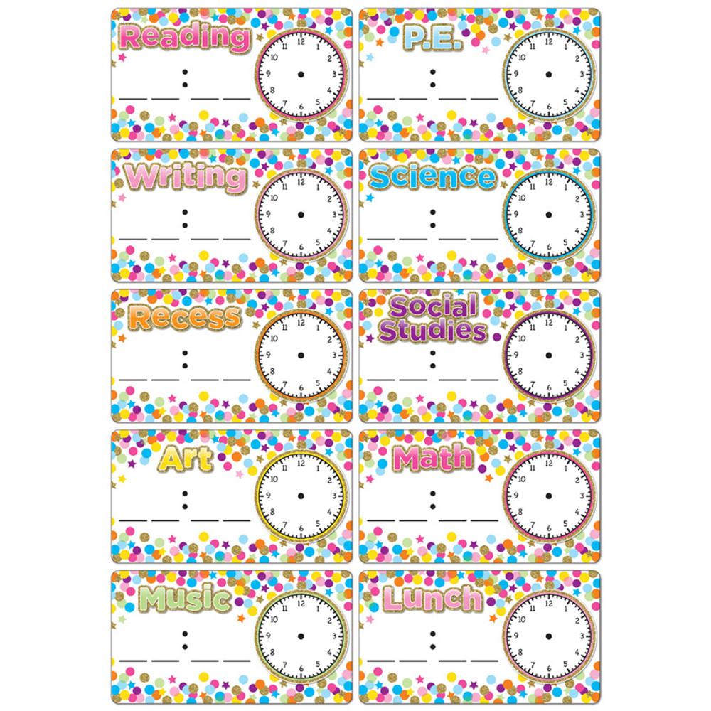 ASHLEY PRODUCTIONS Ashley Productions® Die-Cut Magnets, Confetti Schedule Cards