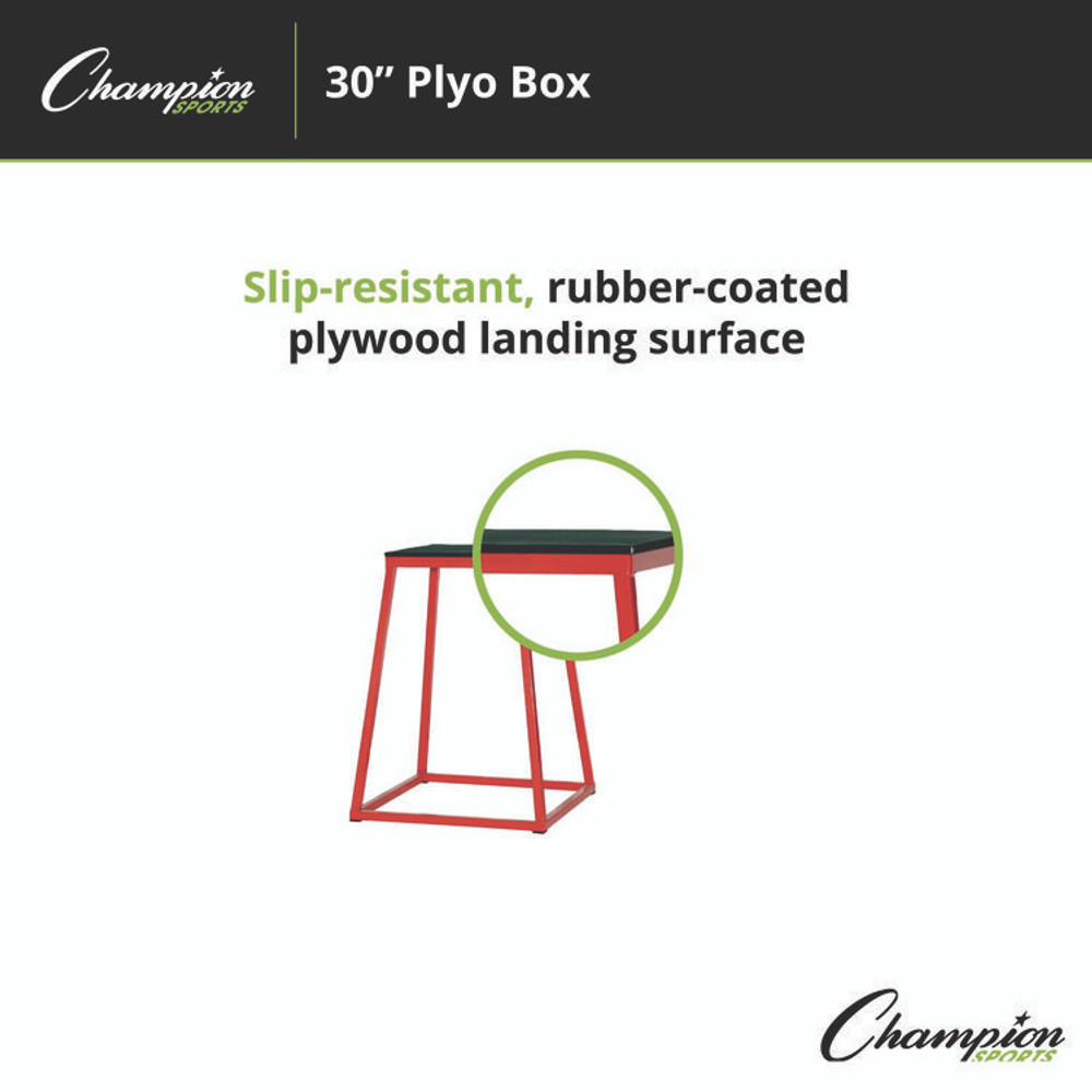 CHAMPION SPORT Sports PXB30 Plyo Box, 30" h, 24 x 24 Base