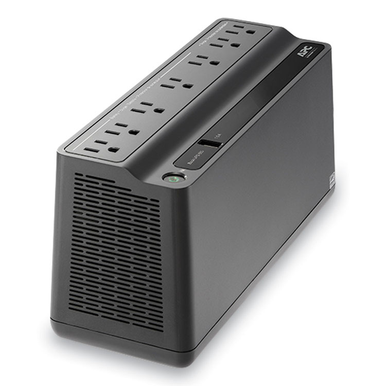 AMERICAN POWER CONVERSION APC® BVN650M1 BN650M1 Back-UPS 650 VA Battery Backup System, 7 Outlets, 650 VA, 490 J
