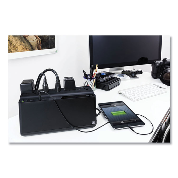 AMERICAN POWER CONVERSION APC® BVN650M1 BN650M1 Back-UPS 650 VA Battery Backup System, 7 Outlets, 650 VA, 490 J