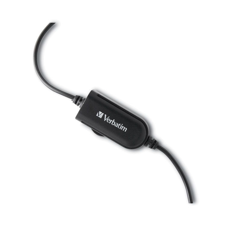 VERBATIM CORPORATION 70722 Mono Headset with Microphone and In-Line Remote, Black