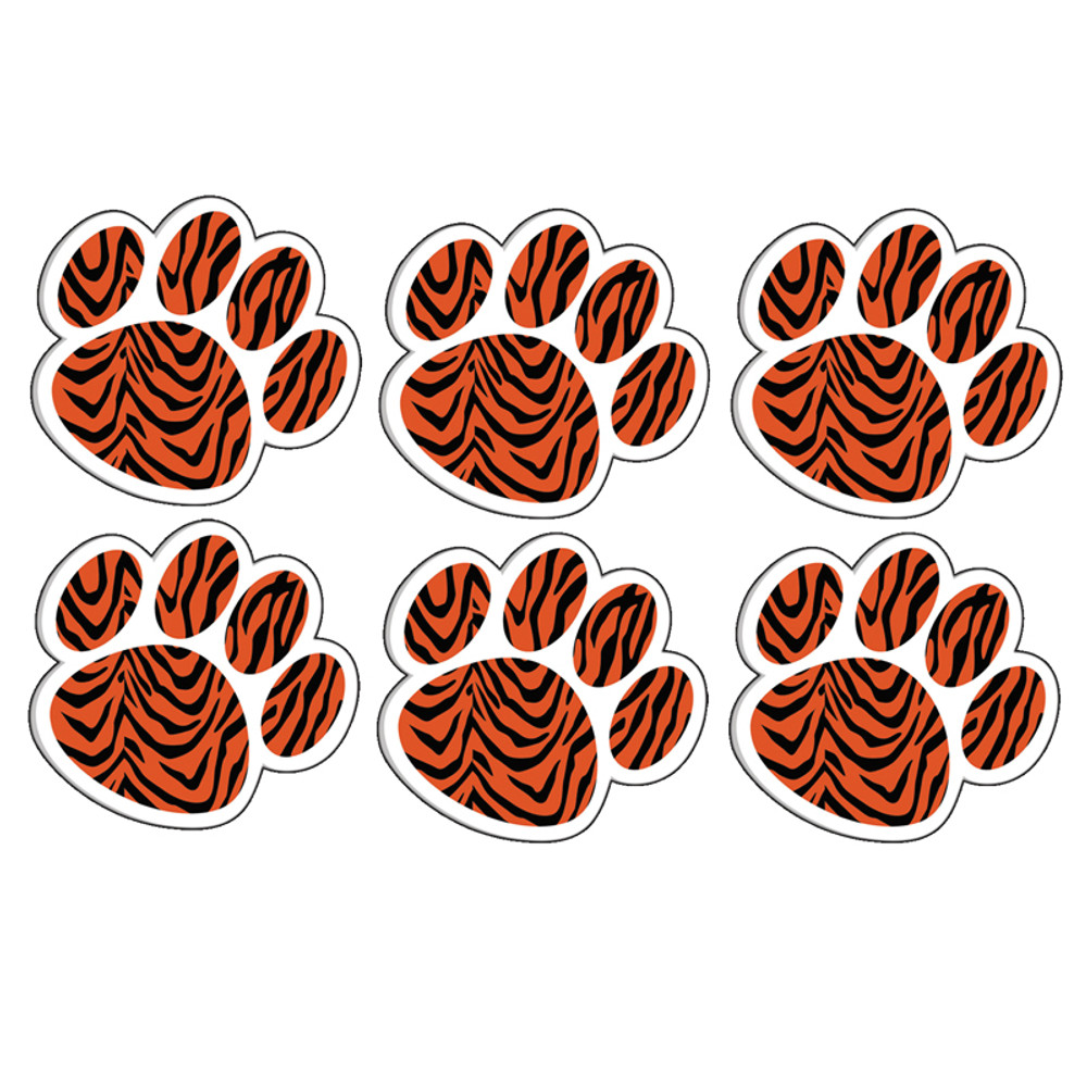 ASHLEY PRODUCTIONS Ashley Productions® Magnetic Whiteboard Eraser, Tiger Paw, Pack of 6