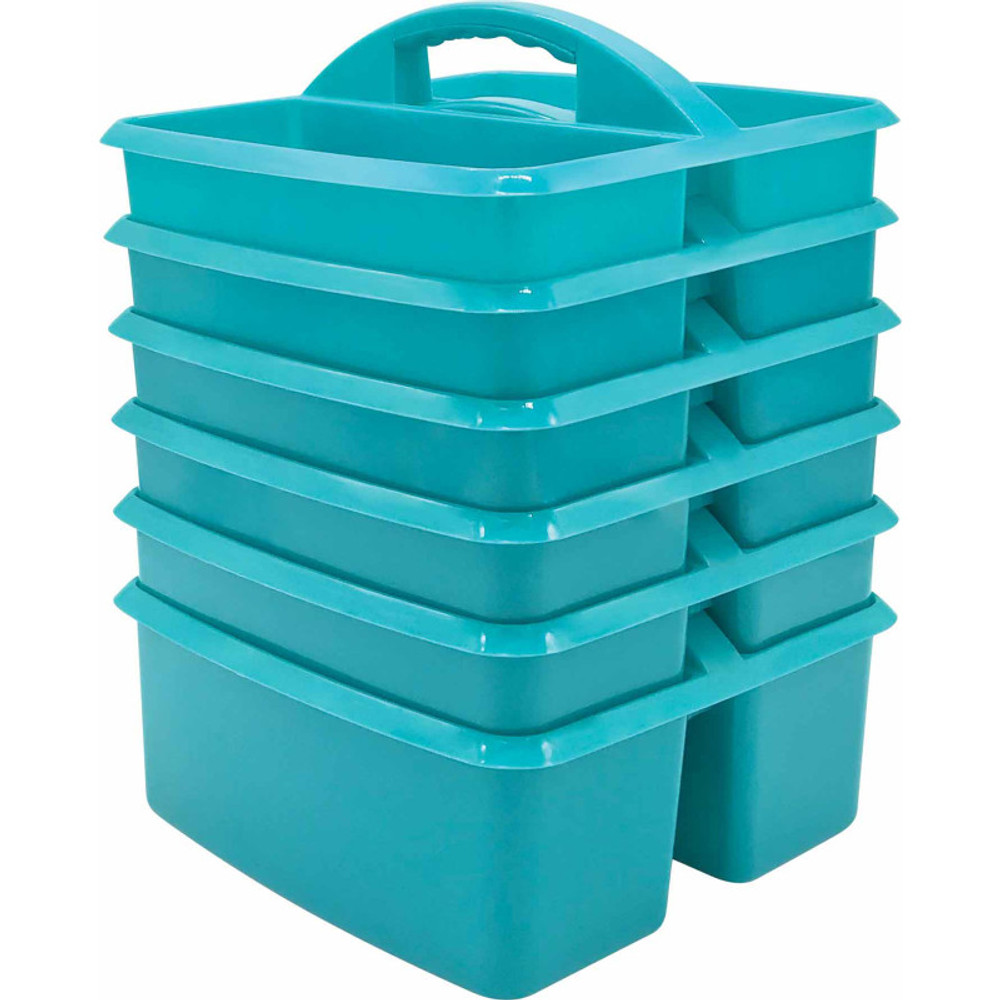 TEACHER CREATED RESOURCES Teacher Created Resources® Teal Plastic Storage Caddy, Pack of 6