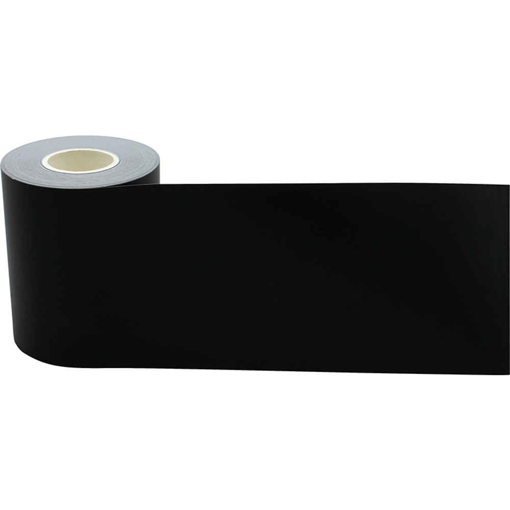 TEACHER CREATED RESOURCES Teacher Created Resources® Black Straight Rolled Border Trim, 50 Feet