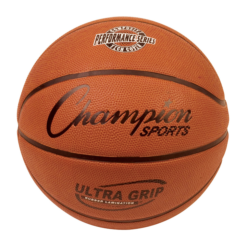 CHAMPION SPORTS Champion Sports Ultra Grip Rubber Basketball with Bladder, Official Size 7