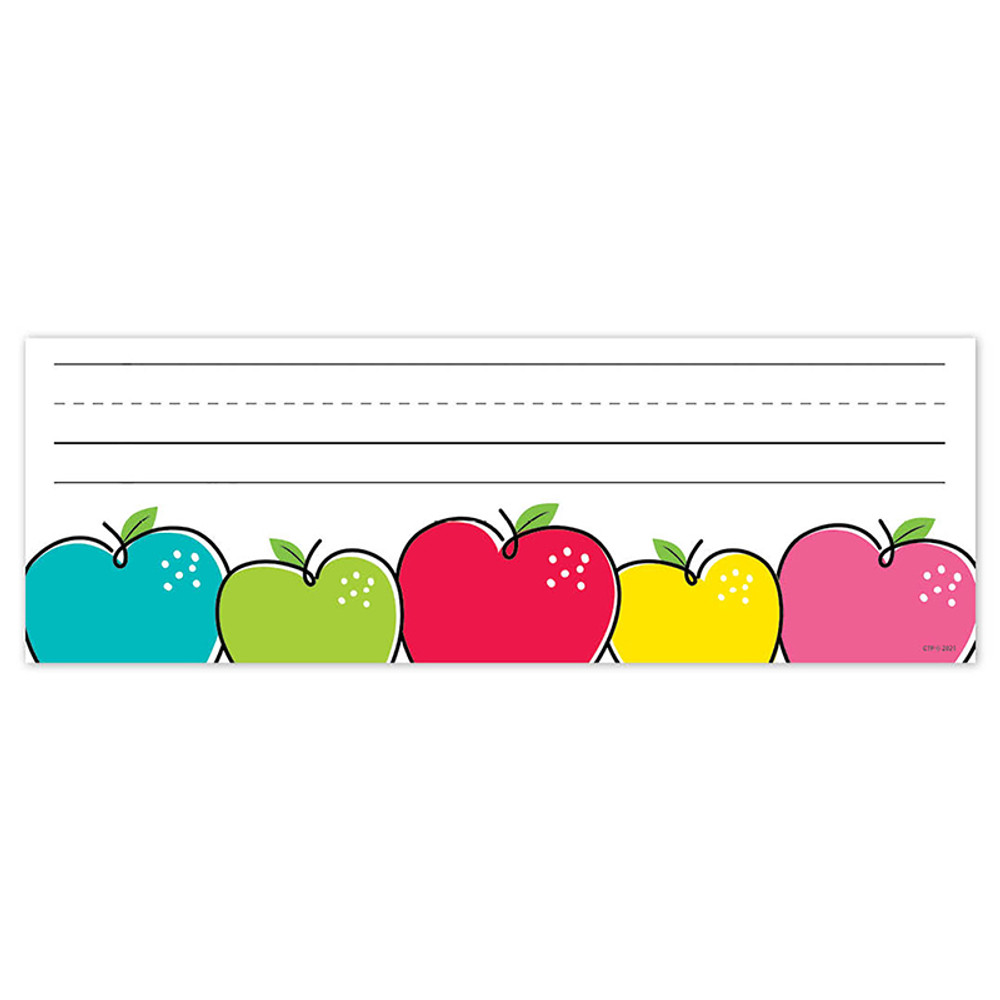 CREATIVE TEACHING PRESS Creative Teaching Press® Doodle Apples Name Plates, 9-1/2" x 3-1/4", Pack of 36