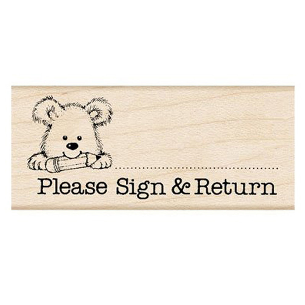 HERO ARTS Hero Arts® Please Sign & Return Pup Stamp