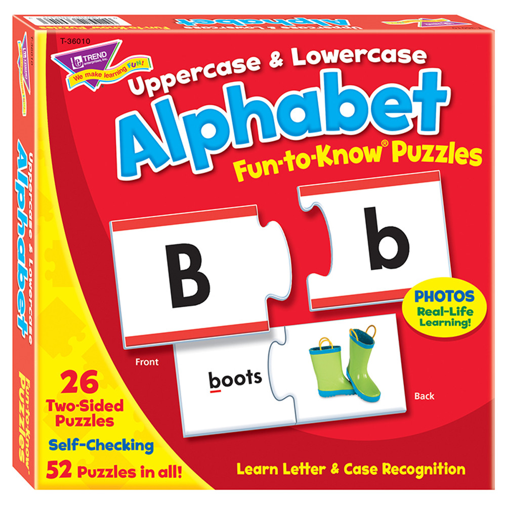 TREND ENTERPRISES INC. TREND Uppercase & Lowercase Alphabet Fun-to-Know® Puzzles