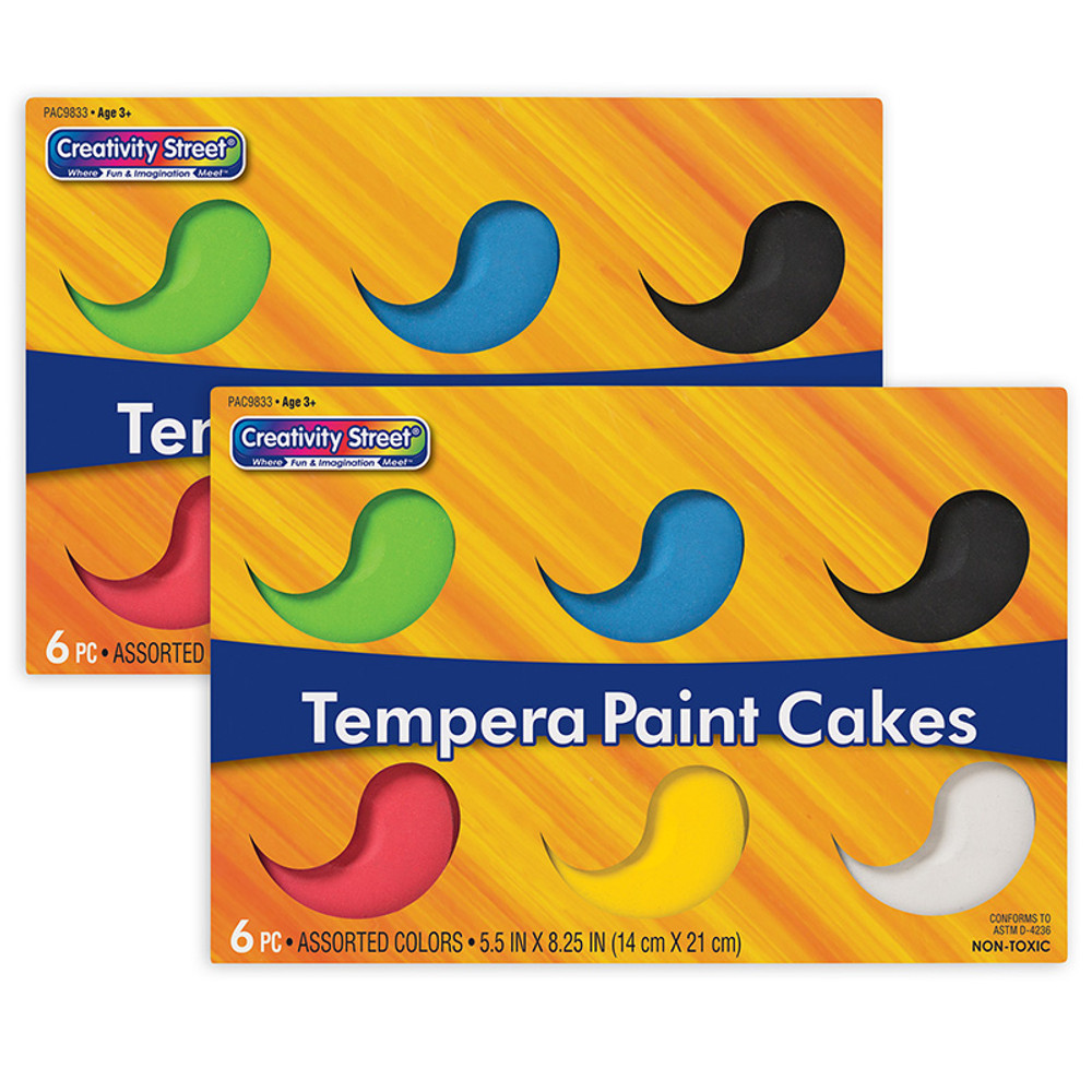 DIXON TICONDEROGA CO Creativity Street® Tempera Cakes, 6 Assorted Colors, 2 Sets