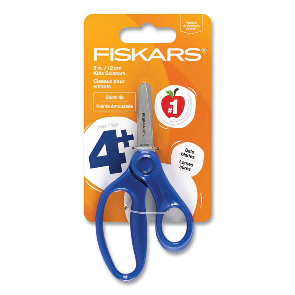 FISKARS MANUFACTURING CORP 194230-1001 Kids Softgrip Scissors, Left/Right Handed, Pointed Tip, 5" Long, 1.75" Cut Length, Randomly Assorted Handle Color