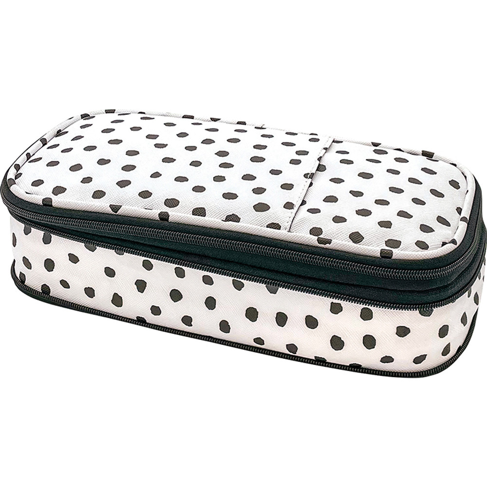 TEACHER CREATED RESOURCES Teacher Created Resources® Black Painted Dots on White Pencil Case