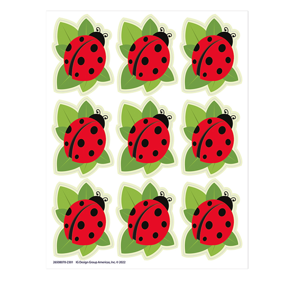 EUREKA Eureka® Ladybugs Giant Stickers, Pack of 36
