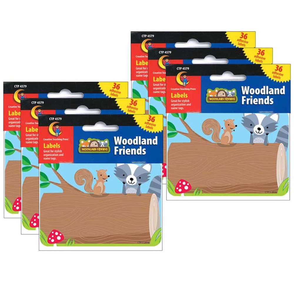 CREATIVE TEACHING PRESS Creative Teaching Press® Woodland Friends Name Tag Labels, 36 Per Pack, 6 Packs