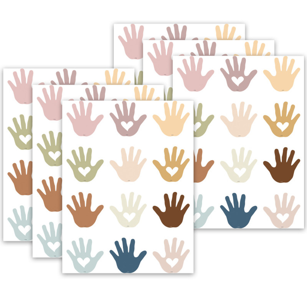 TEACHER CREATED RESOURCES Teacher Created Resources® Everyone is Welcome Helping Hands Mini Accents, 36 Per Pack, 6 Packs