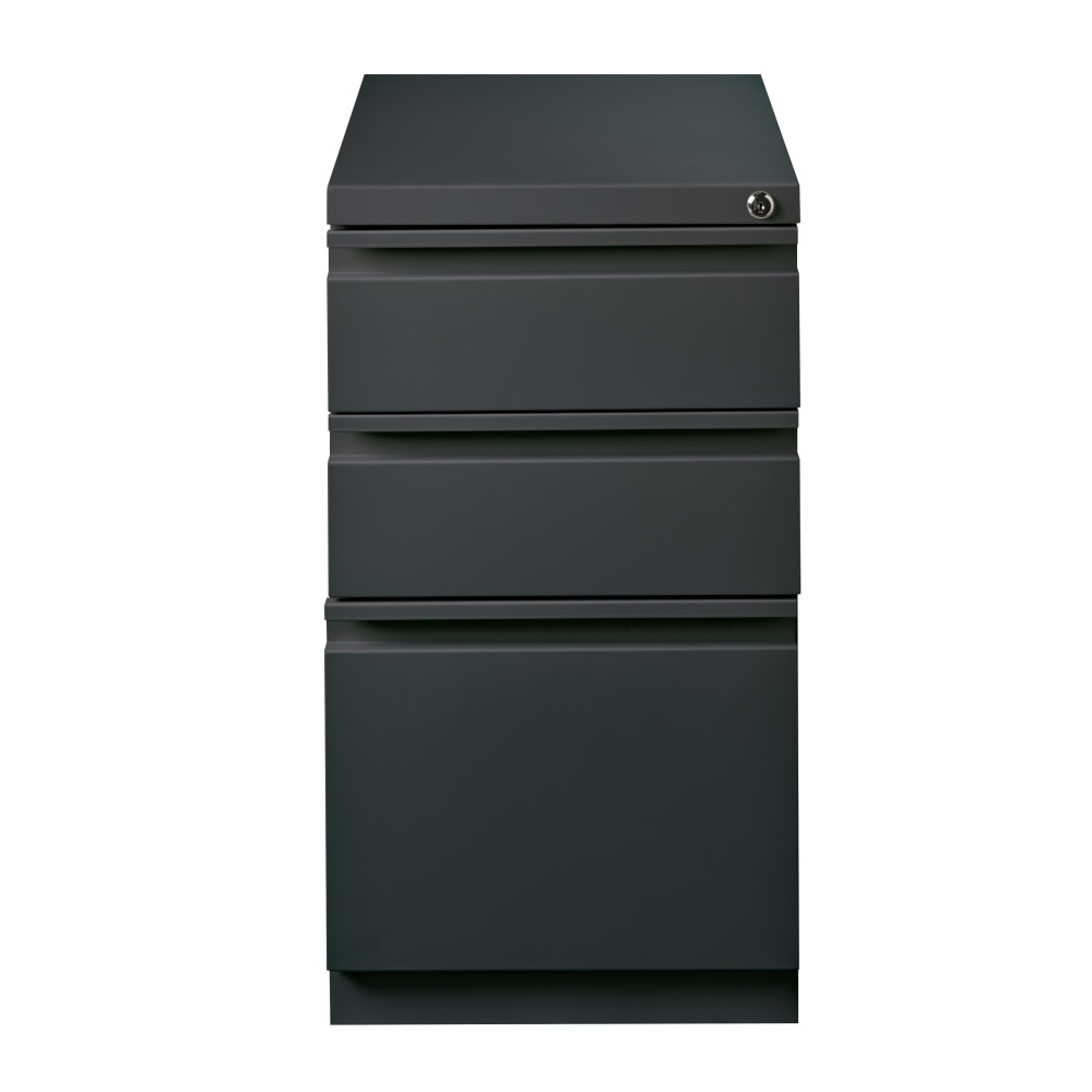 HIRSH INDUSTRIES LLC 19322 Hirsh 20inD Vertical 3-Drawer Mobile Pedestal File Cabinet, Charcoal