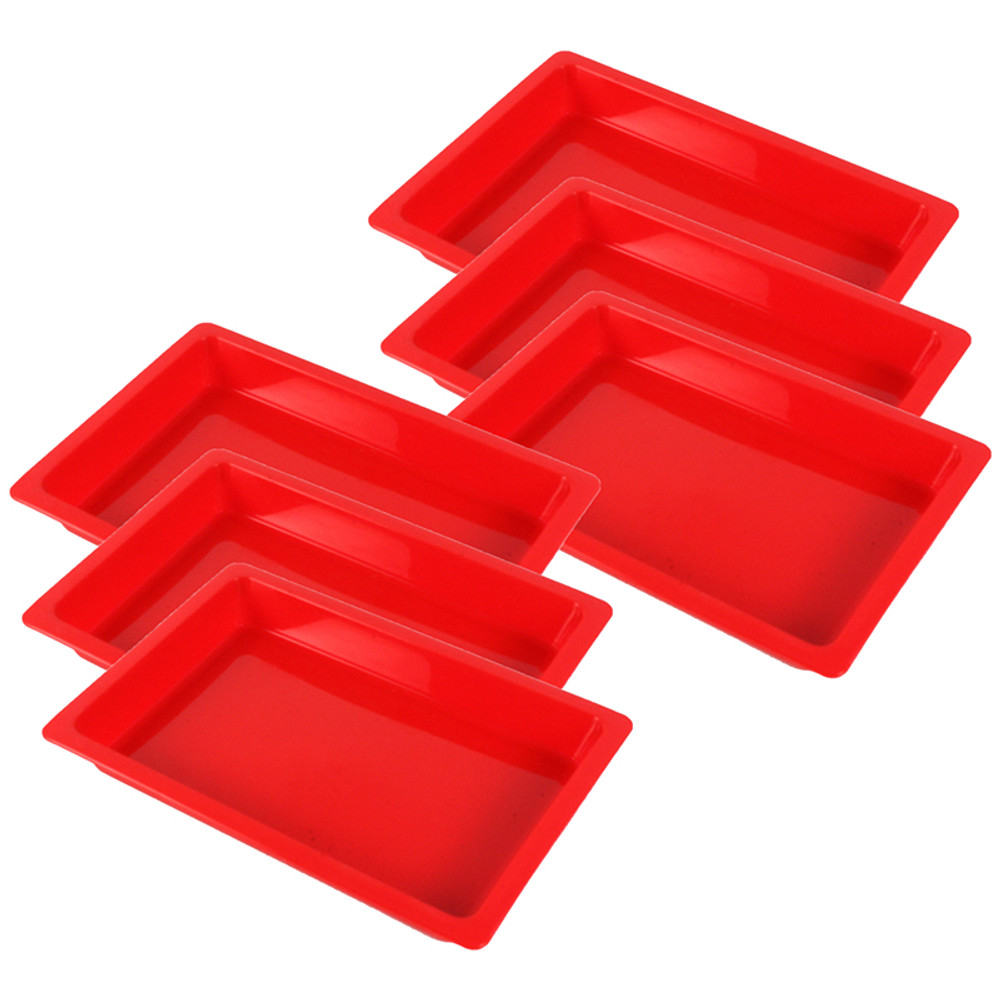 ROMANOFF PRODUCTS Romanoff Small Creativitray®, Red, Pack of 6