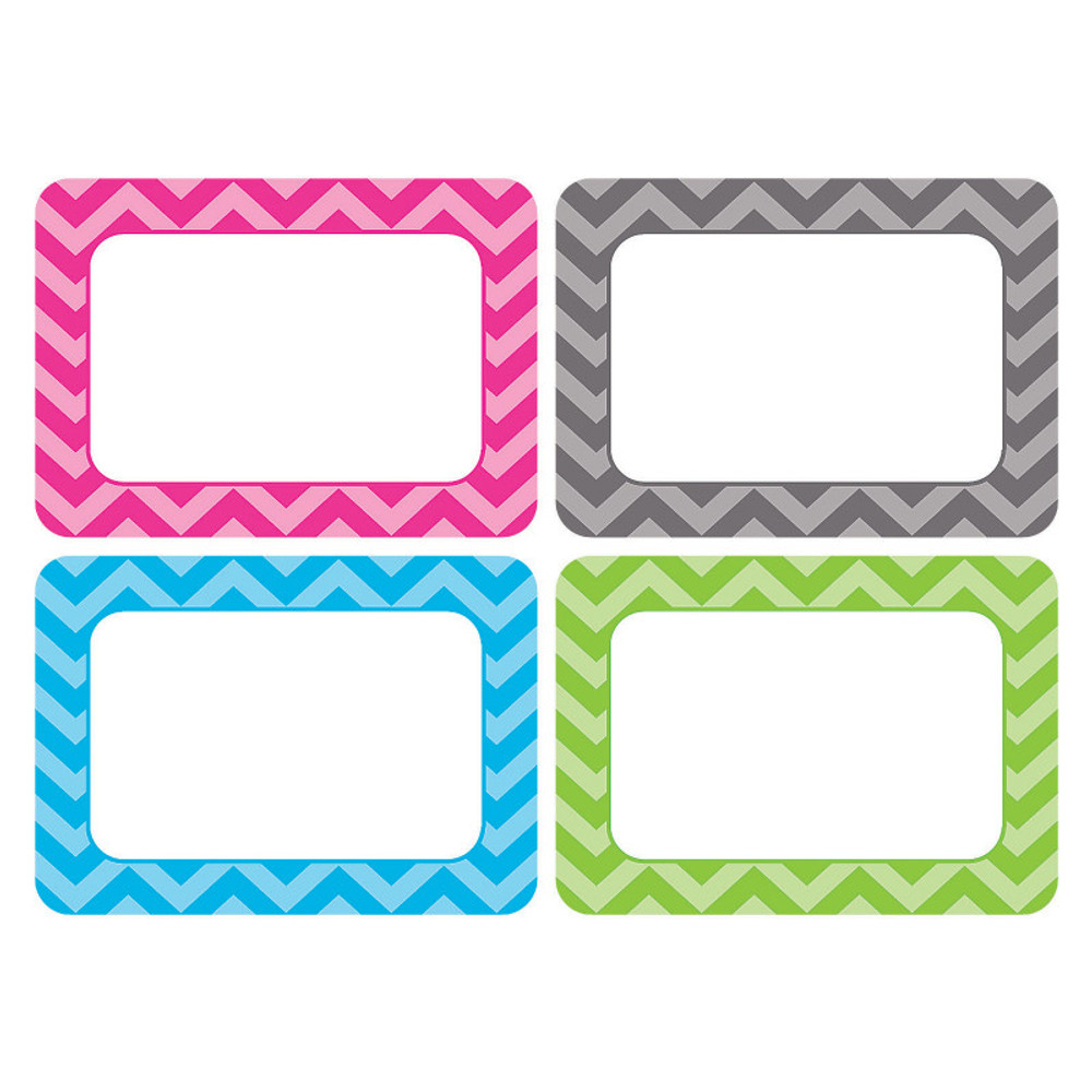 TEACHER CREATED RESOURCES Teacher Created Resources® Chevron Name Tags, Multi Pack, Pack of 36