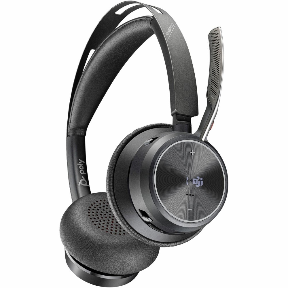 HP INC. Poly 77Y85AA  Voyager Focus 2-M Microsoft Teams Certified USB-A Headset - Siri, Google Assistant - Stereo - USB Type A - Wired/Wireless - Bluetooth - 164 ft - 20 Hz - 20 kHz - On-ear, Over-the-head - Binaural - Ear-cup - 4.92 ft Cable