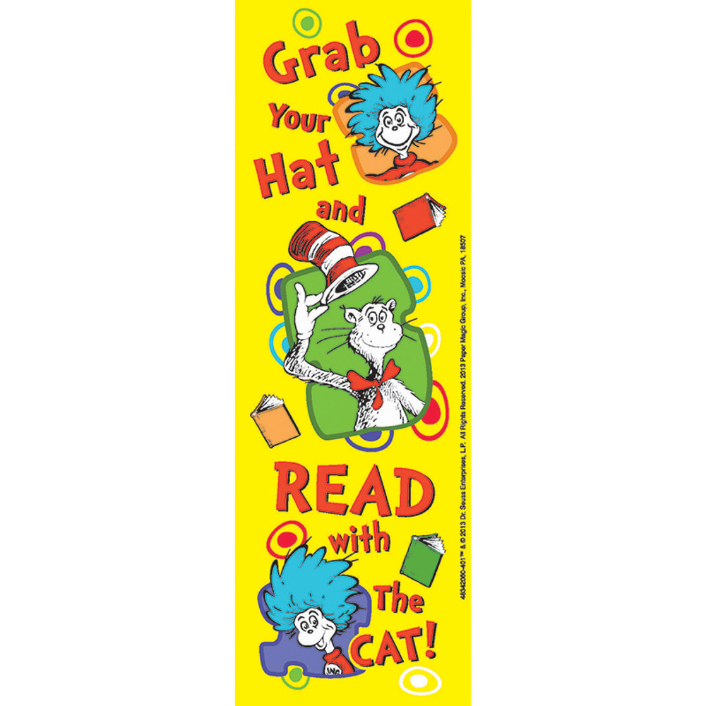 EUREKA Eureka® Dr. Seuss™ Grab Your Hat Bookmarks, Pack of 36