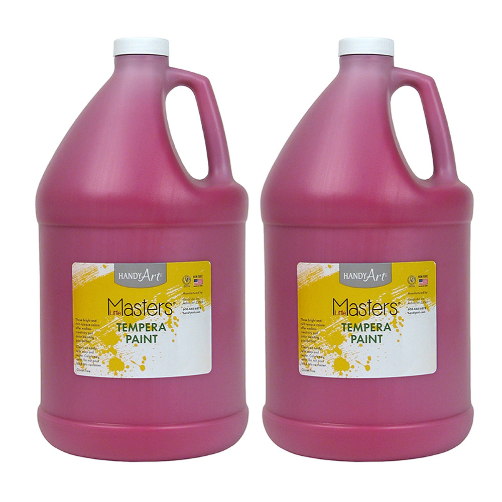 ROCK PAINT DISTRIBUTING CORP Handy Art® Little Masters® Tempera Paint, Magenta, Gallon, Pack of 2