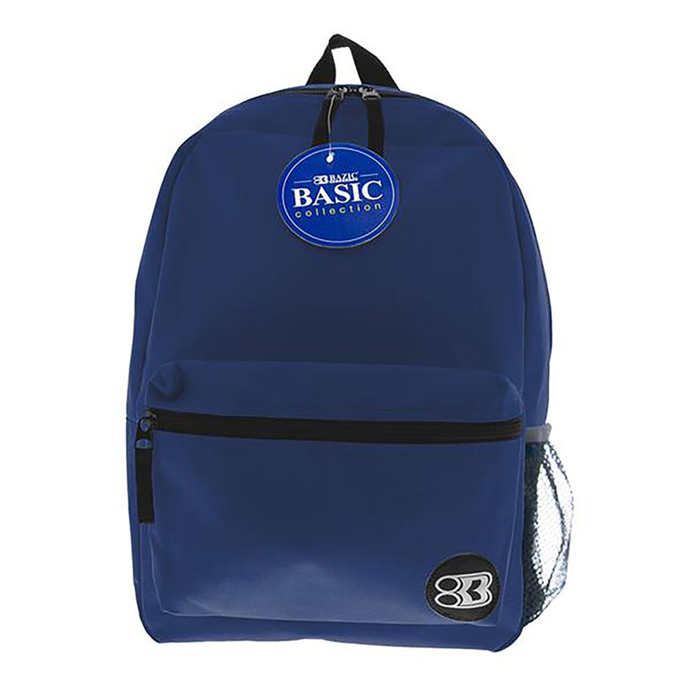 BAZIC PRODUCTS BAZIC Products® 16" Basic Backpack, Navy Blue