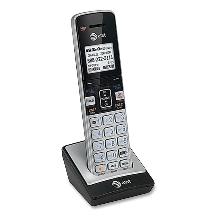 VTECH COMMUNICATIONS AT&T® TL86003 TL86003 Cordless Telephone Handset for TL86103 System, Silver/Black