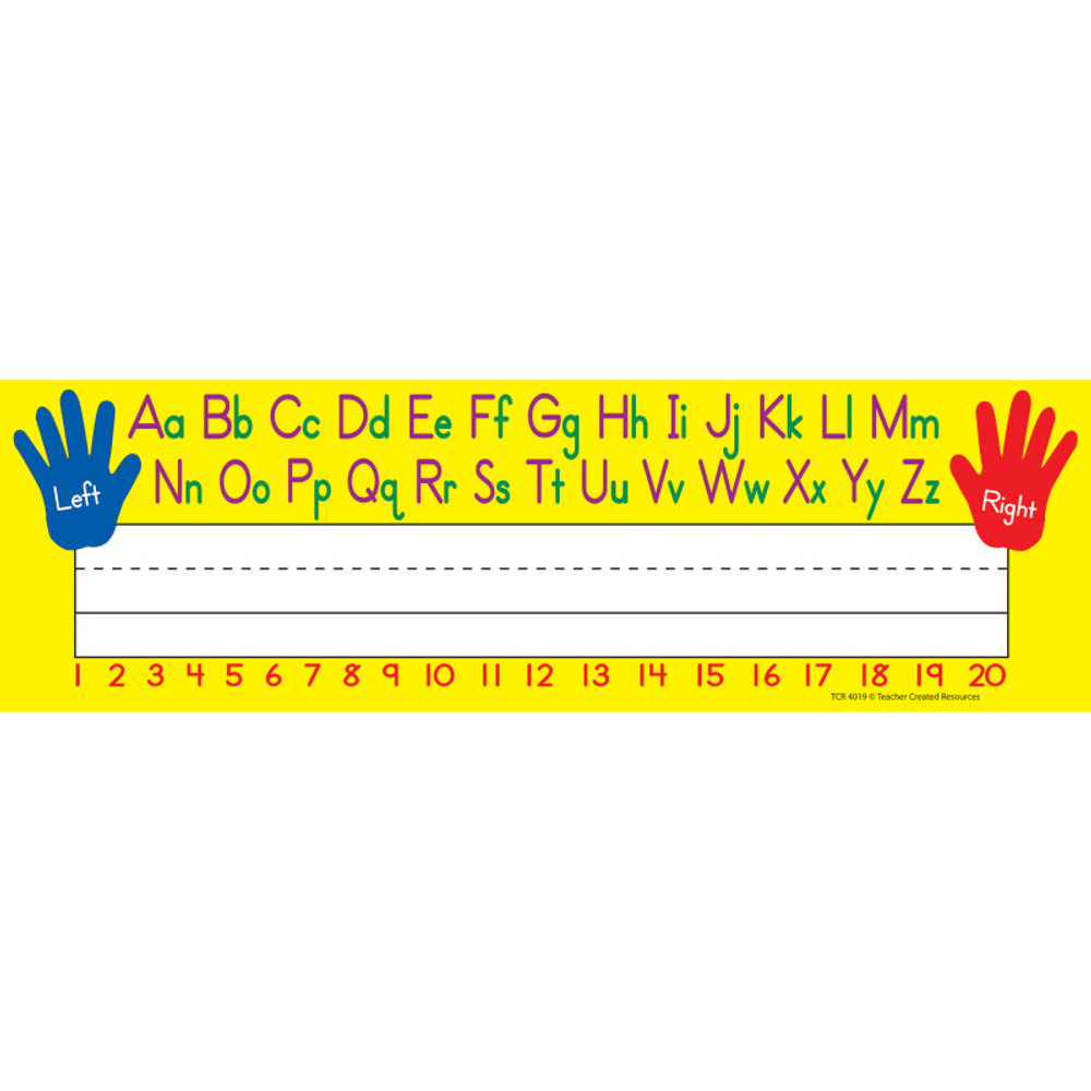 TEACHER CREATED RESOURCES Teacher Created Resources® Left/Right Alphabet Name Plates, Pack of 36