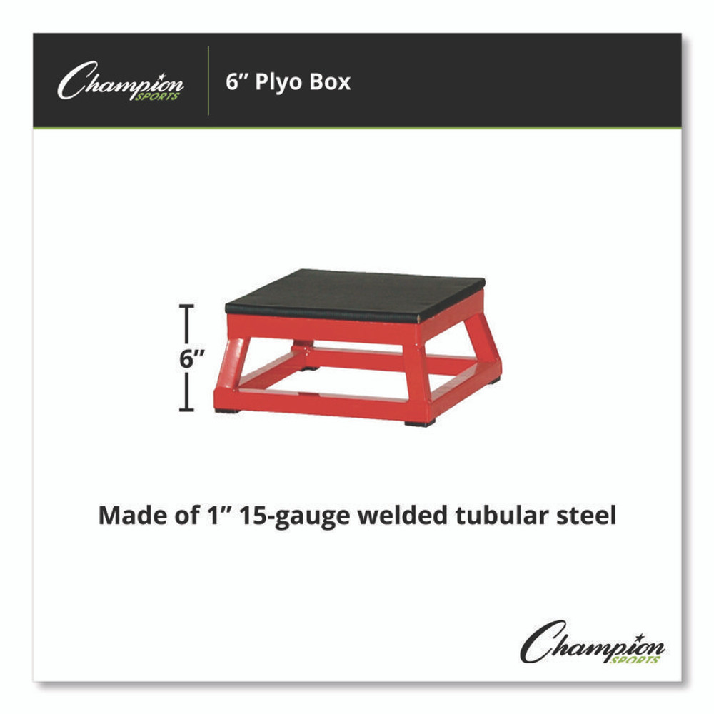 CHAMPION SPORT Sports PXB6 Plyo Box, 6" h, 13 x 13 Base