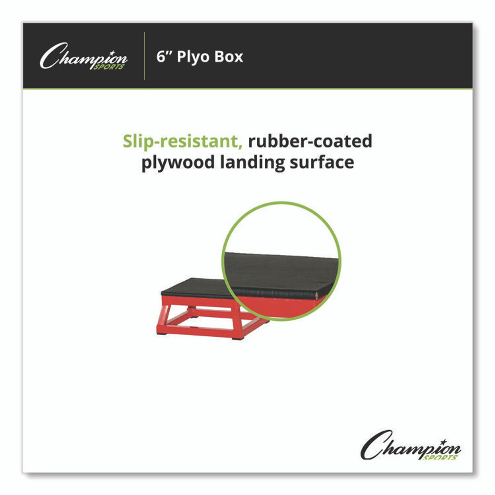 CHAMPION SPORT Sports PXB6 Plyo Box, 6" h, 13 x 13 Base