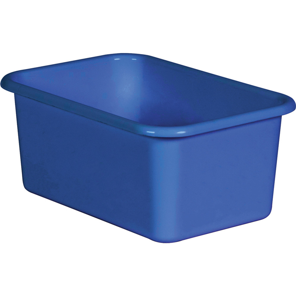 TEACHER CREATED RESOURCES Teacher Created Resources® Blue Small Plastic Storage Bin