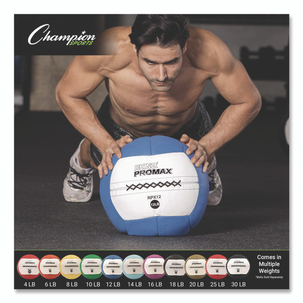 CHAMPION SPORT Sports RPX20 Rhino Promax Medicine Ball, 20 lb, Brown