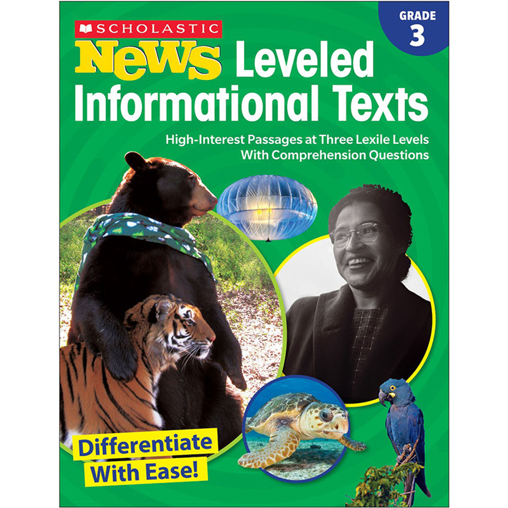 SCHOLASTIC TEACHING RESOURCES Scholastic Teaching Solutions News Leveled Informational Texts Workbook, Grade 3