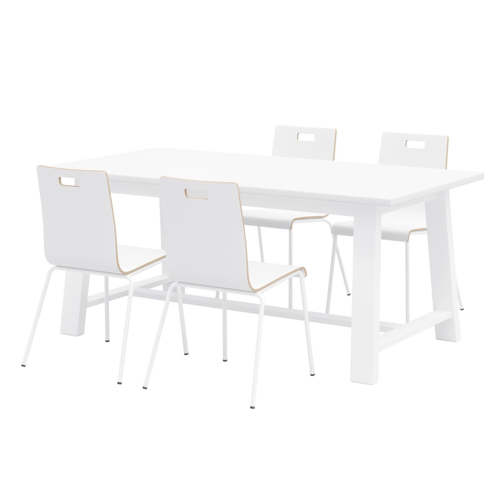 KENTUCKIANA FOAM INC KFI Studios 840031922380  Midtown Dining Table With 4 Chairs, White