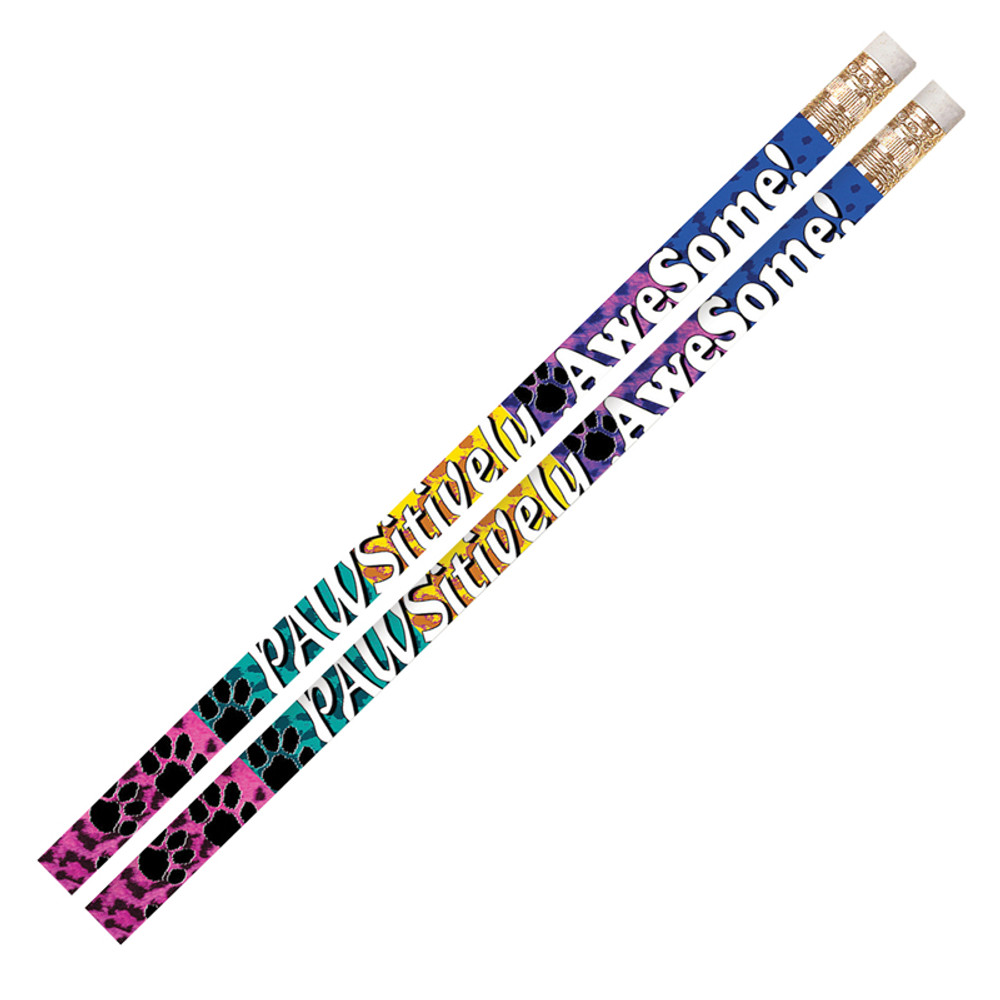 MUSGRAVE PENCIL CO INC Musgrave Pencil Company Pawsitively Awesome Motivational Pencil, 12 Per Pack, 12 Packs
