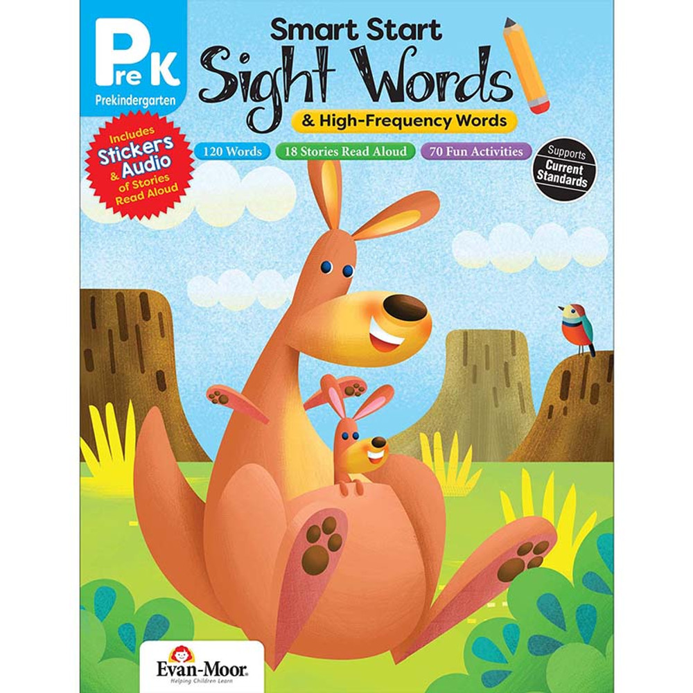 EVAN-MOOR Evan-Moor Educational Publishers Smart Start Sight Words & High-Frequency Words, Grade PreK