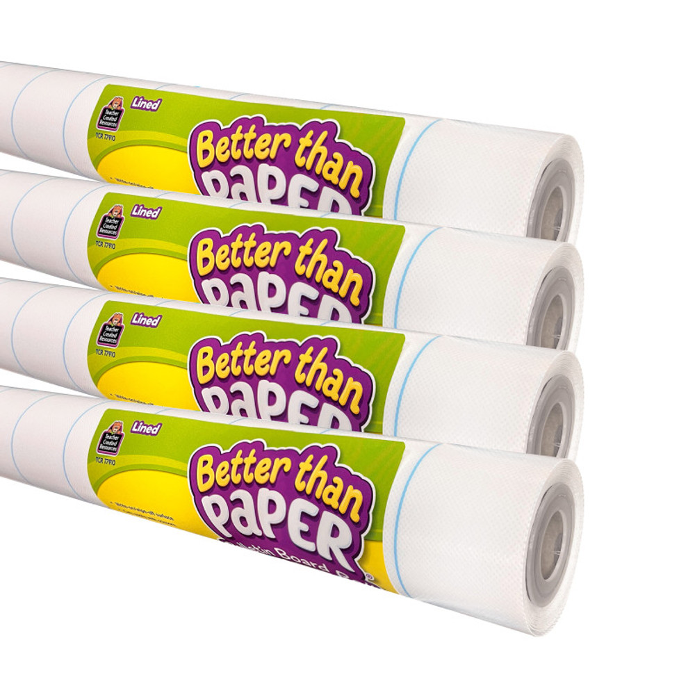 TEACHER CREATED RESOURCES Teacher Created Resources® Better Than Paper® Bulletin Board Roll Lined, 4-Pack