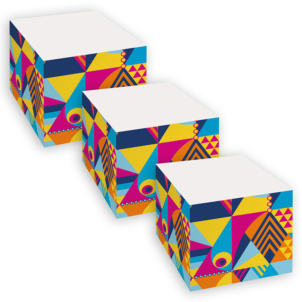 3M COMPANY Post-it® Notes Cube, Bright Colors, 3 in. x 3 in., 400 Sheets/Cube, Pack of 3