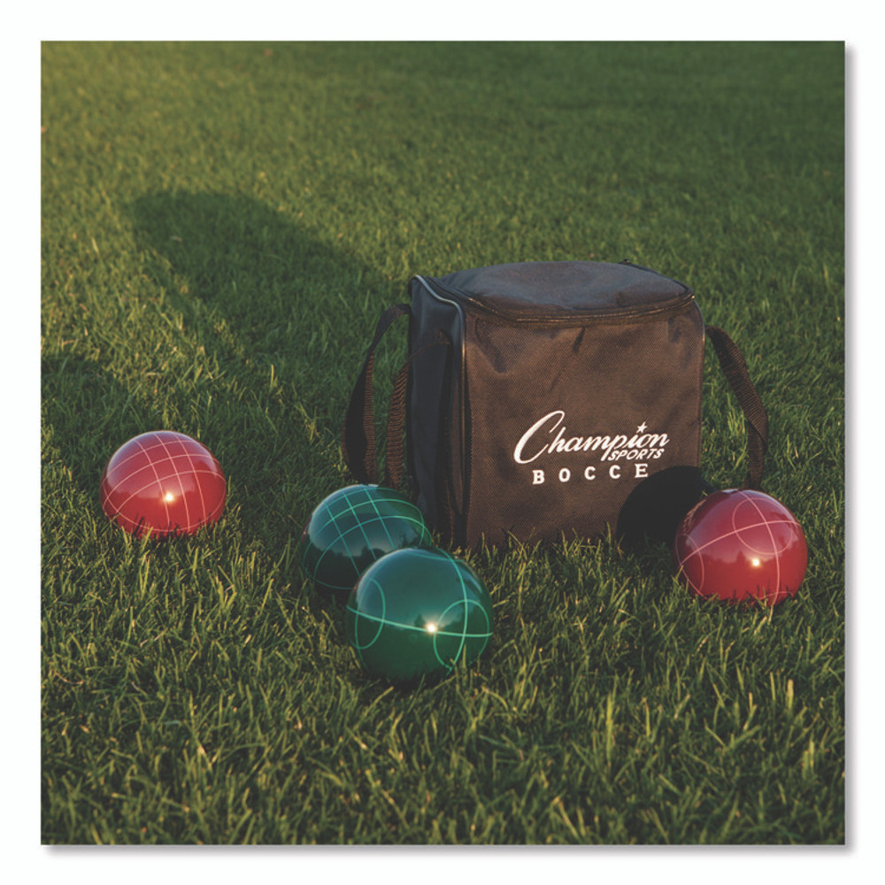 CHAMPION SPORT Sports CG200 Deluxe Bocce Tournament Set, 4.25" dia Balls, Assorted Colors