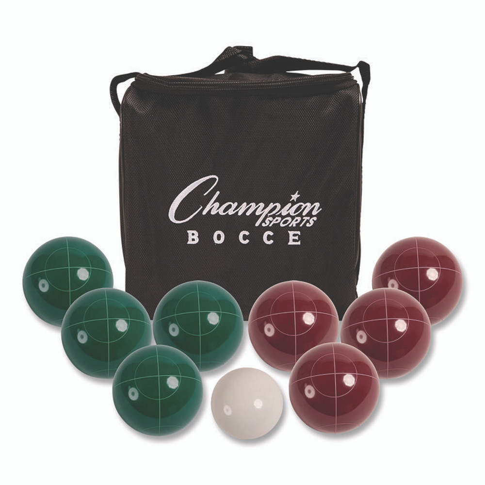 CHAMPION SPORT Sports CG200 Deluxe Bocce Tournament Set, 4.25" dia Balls, Assorted Colors