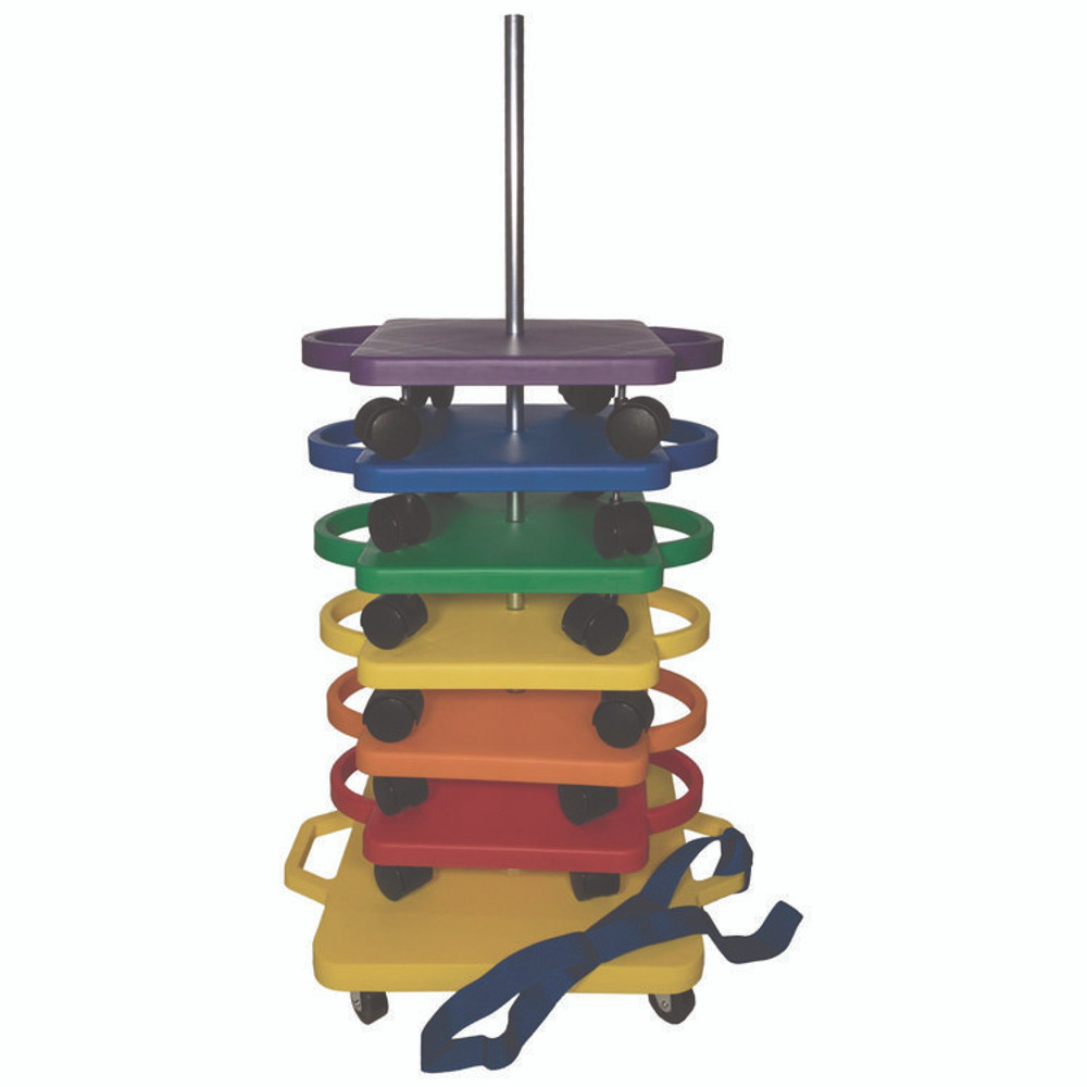 CHAMPION SPORT Sports SX Scooter Stacker, Plastic, 176 lb Capacity, 21 x 16 x 39, Silver/Yellow