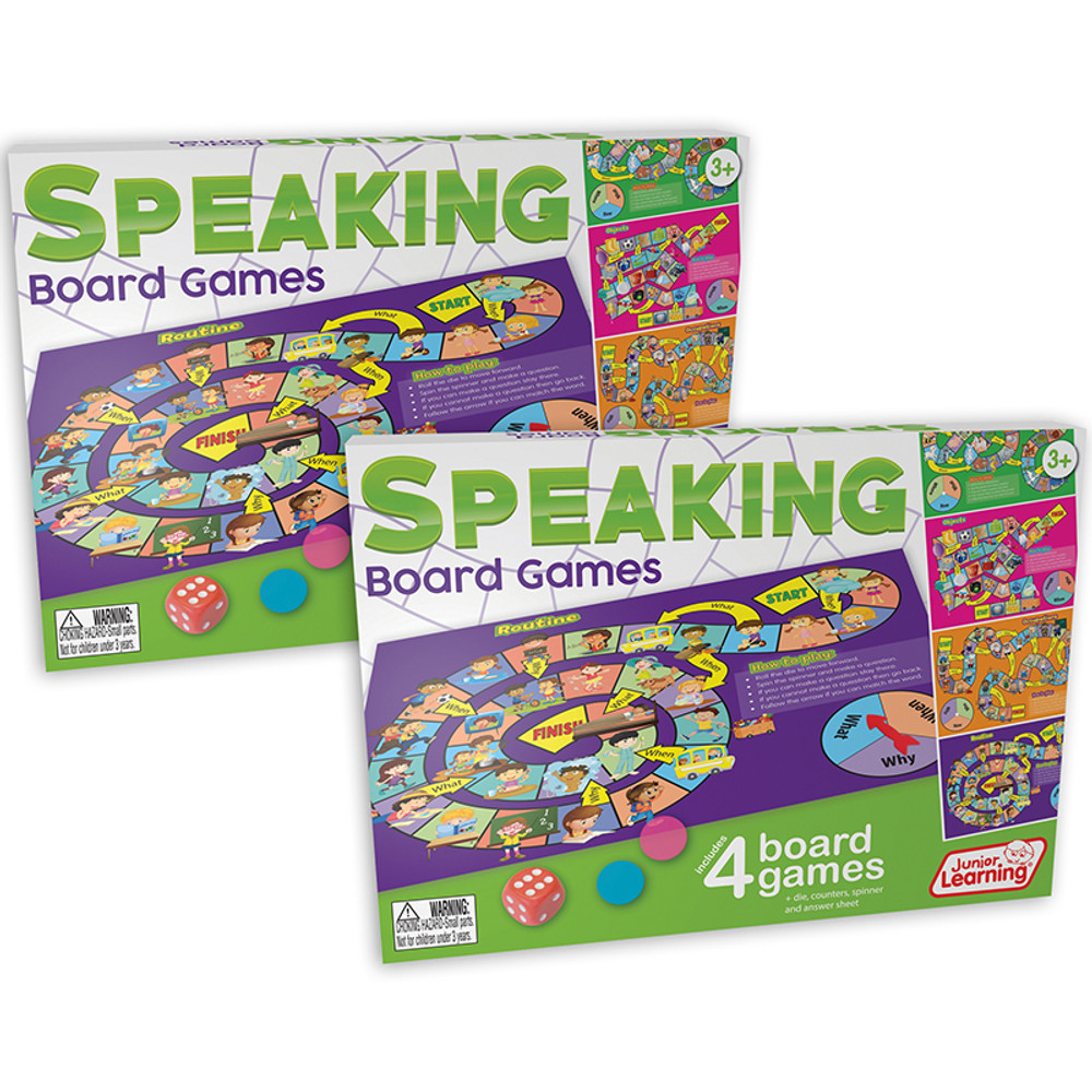 JUNIOR LEARNING Junior Learning® Speaking Board Games, Pack of 2
