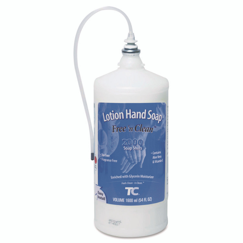 RUBBERMAID COMMERCIAL PROD. 402364 OneShot Lotion Soap Refill, Fragrance-Free, 1,600 mL, 4/Carton