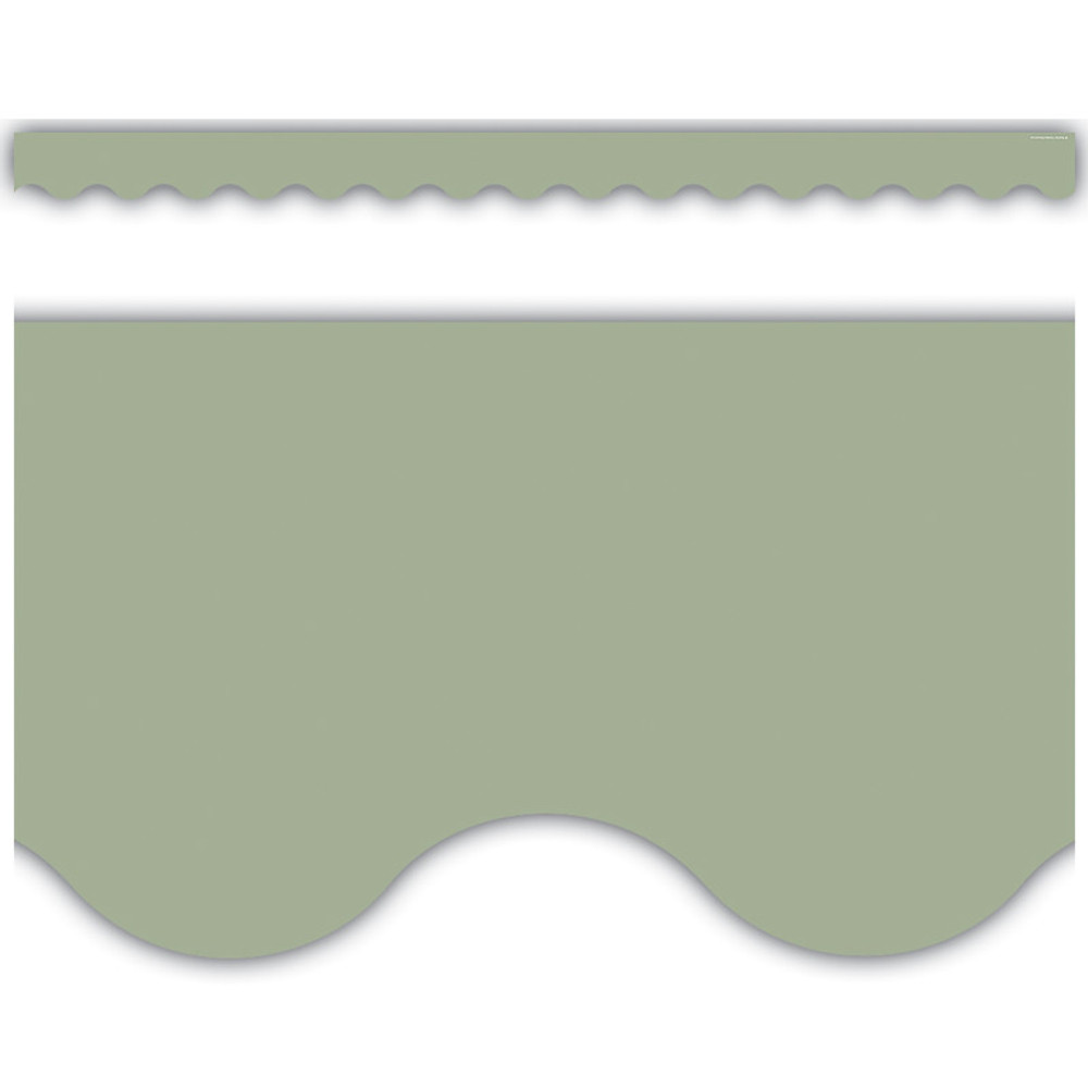TEACHER CREATED RESOURCES Teacher Created Resources® Sage Green Scalloped Border Trim, 35 Feet Per Pack, 6 Packs