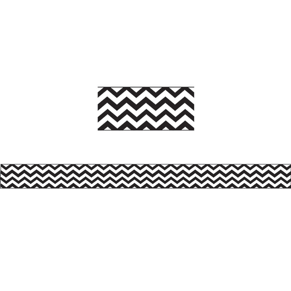 ASHLEY PRODUCTIONS Ashley Productions® Magnetic Magi-Strips, Black Chevron, 12'