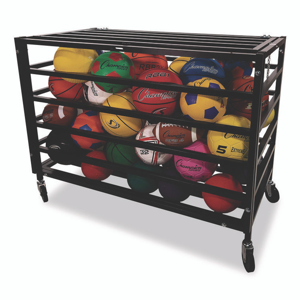 CHAMPION SPORT Sports MBLX All Pro Lockable Ball Locker, Metal, 220 lb Capacity, 24 x 47 x 37, Black