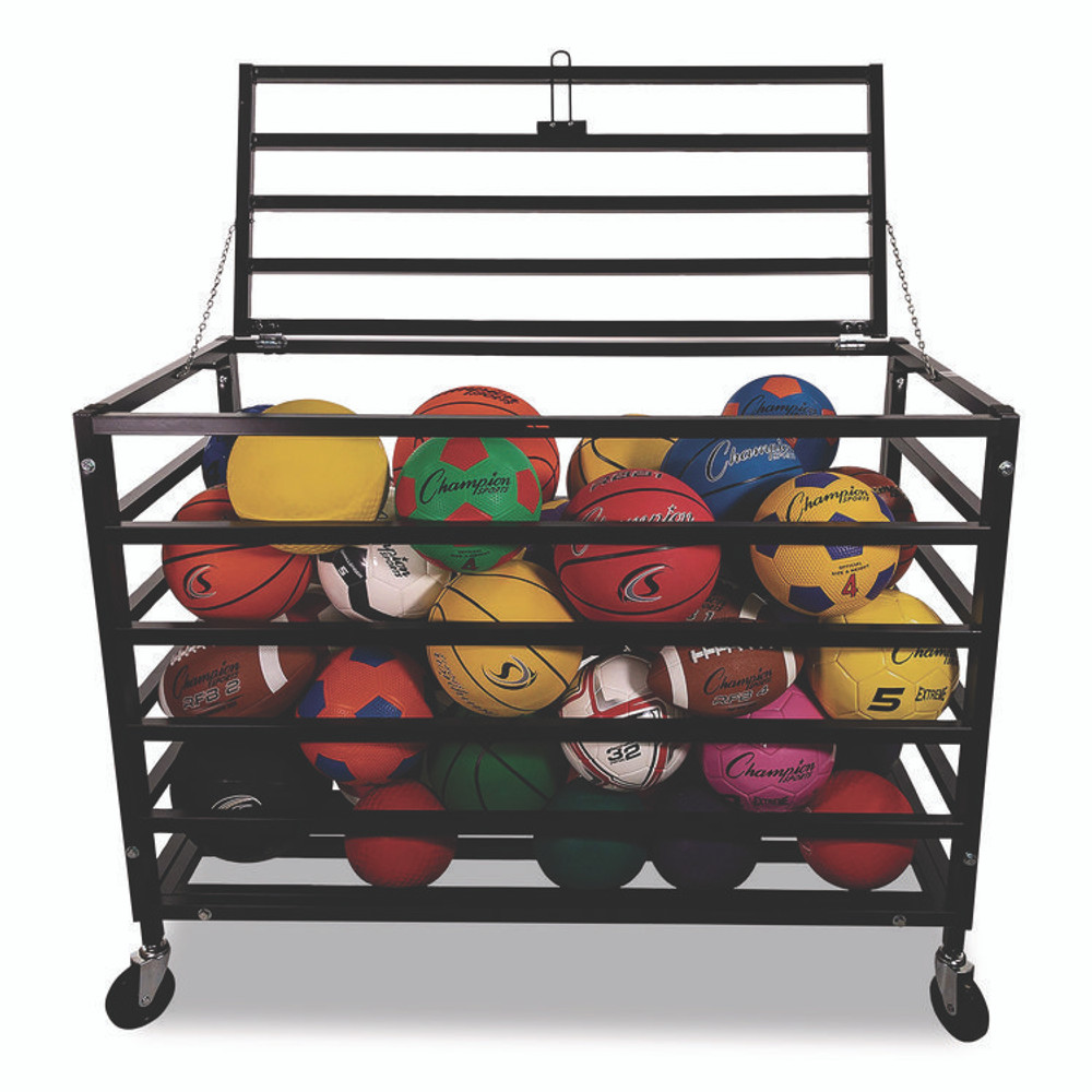 CHAMPION SPORT Sports MBLX All Pro Lockable Ball Locker, Metal, 220 lb Capacity, 24 x 47 x 37, Black