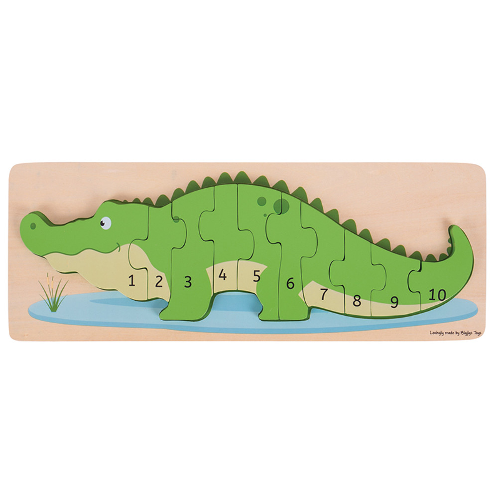 BIGJIGS TOYS Bigjigs® Toys Crocodile Number Puzzle