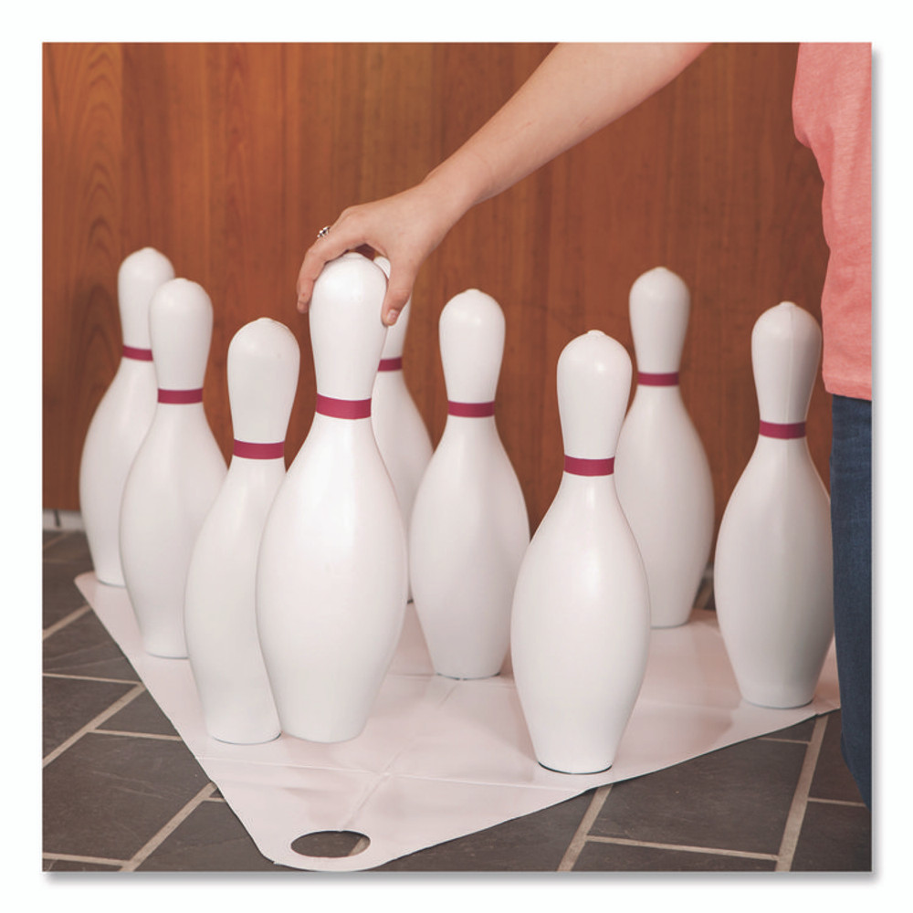 CHAMPION SPORT Sports BP10 Plastic Bowling Pin Set, White, 10/Set