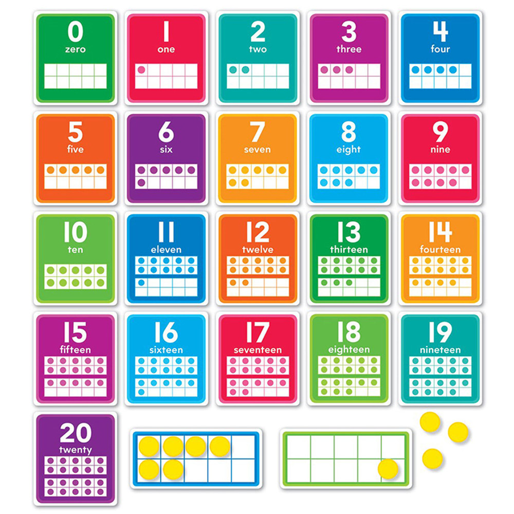 SCHOLASTIC TEACHING RESOURCES Scholastic Teaching Solutions 0-20 Numbers Set Bulletin Board Set